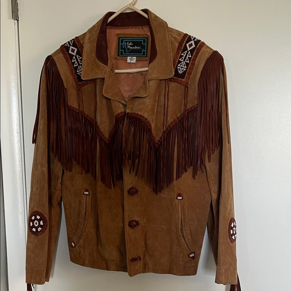 Echo Brown Suede Fringe Jacket
